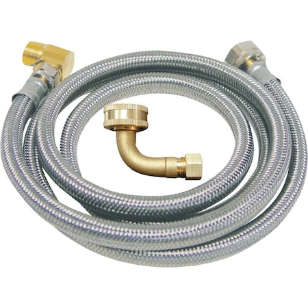 B & K 3/8 in COMP x 3/8 in COMP x 60 in Braided Stainless Steel Dishwasher Connector  496-202